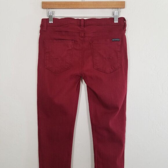 Hudson Jeans KRISTA Super Skinny Stretch Jeans Red Size 27 - Picture 5 of 7